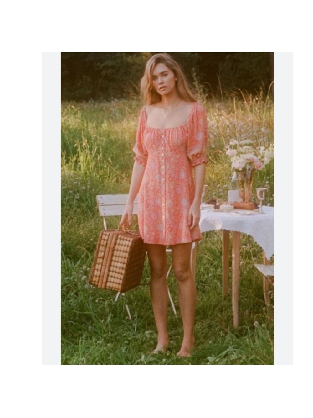 Spell Love Story Mini Dress in Coral Pink